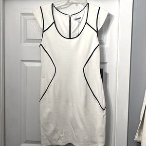 Express White Zipper Dress